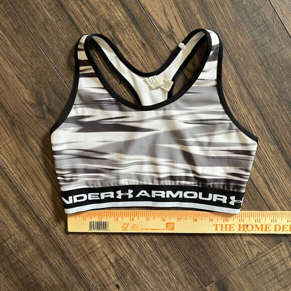 Under Armour Heat Gear Compression Sports Bras Black & White Size Small Tank Top - Picture 4 of 5